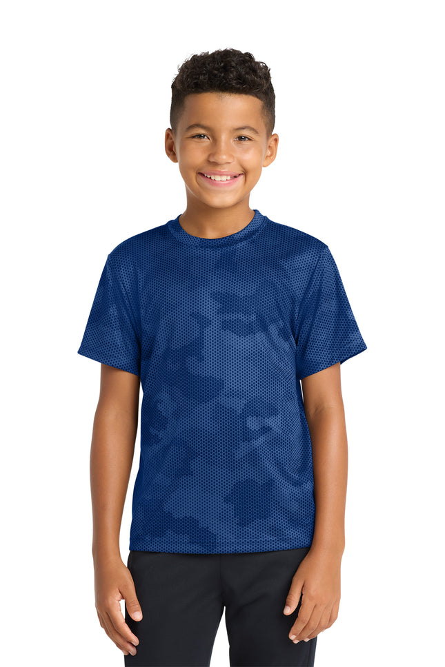 Sport‑Tek® Youth CamoHex Tee – YST370