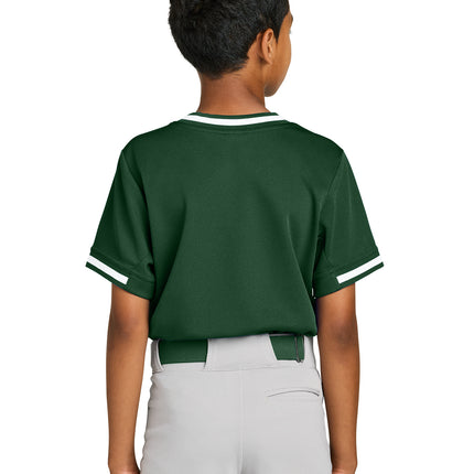 Sport-Tek® Youth Tough Mesh V-Neck Baseball Jersey – YST221