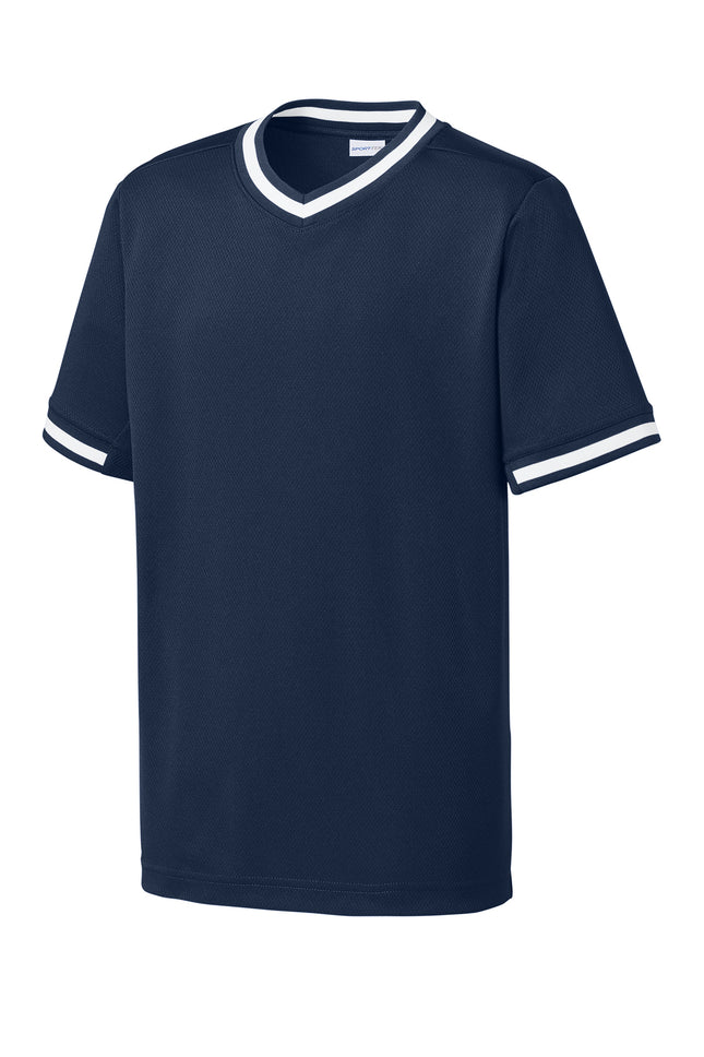 Sport-Tek® Youth Tough Mesh V-Neck Baseball Jersey – YST221
