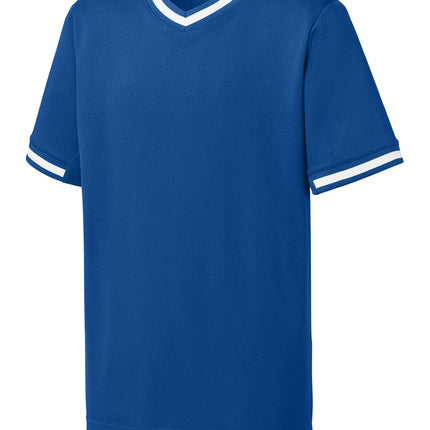 Sport-Tek® Youth Tough Mesh V-Neck Baseball Jersey – YST221