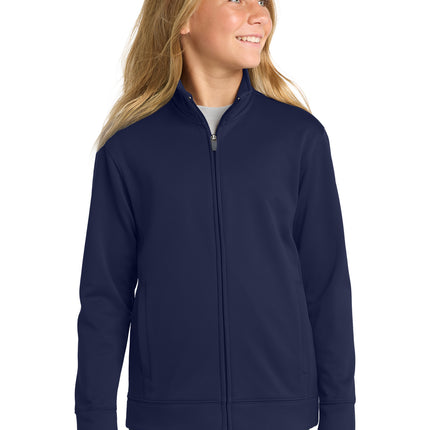 Sport‑Tek® Youth Sport‑Wick Fleece Full‑Zip Jacket – YST241