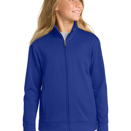 Sport‑Tek® Youth Sport‑Wick Fleece Full‑Zip Jacket – YST241