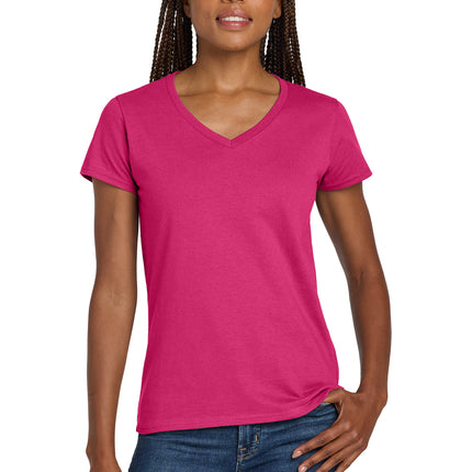 Gildan Women’s Heavy Cotton V‑Neck T‑Shirt – 5V00L