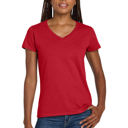 Gildan Women’s Heavy Cotton V‑Neck T‑Shirt – 5V00L