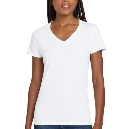 Gildan Women’s Heavy Cotton V‑Neck T‑Shirt – 5V00L