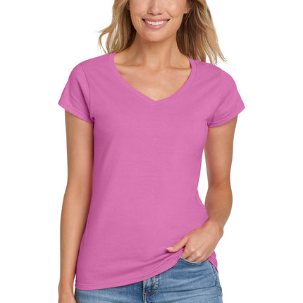Gildan Softstyle Women’s Fit V‑Neck T‑Shirt – 64V00L