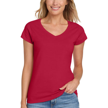 Gildan Softstyle Women’s Fit V‑Neck T‑Shirt – 64V00L