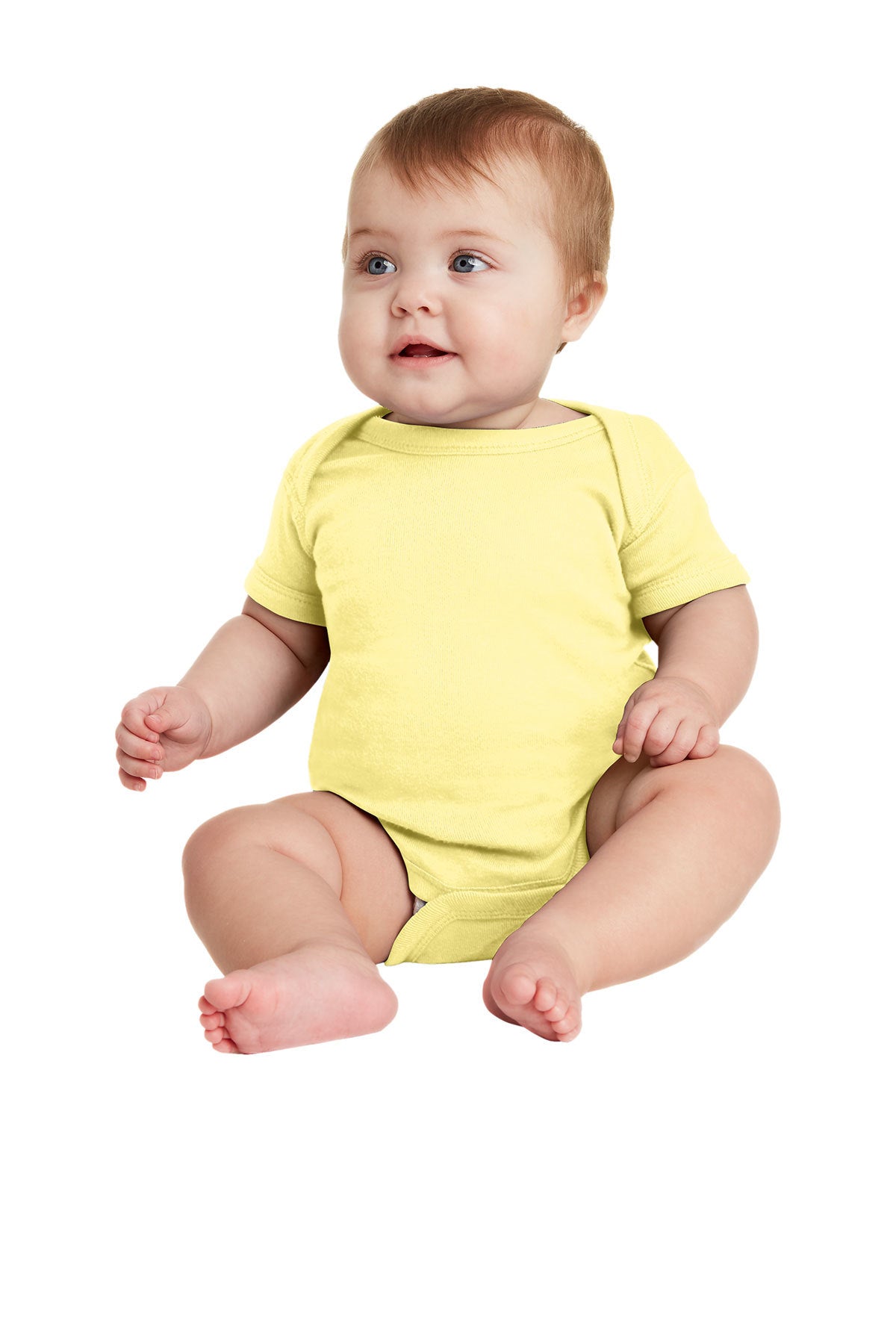 Rabbit Skins™ Infant Short Sleeve Baby Rib Bodysuit — 4400