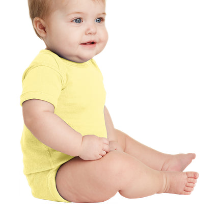 Rabbit Skins™ Infant Short Sleeve Baby Rib Bodysuit — 4400