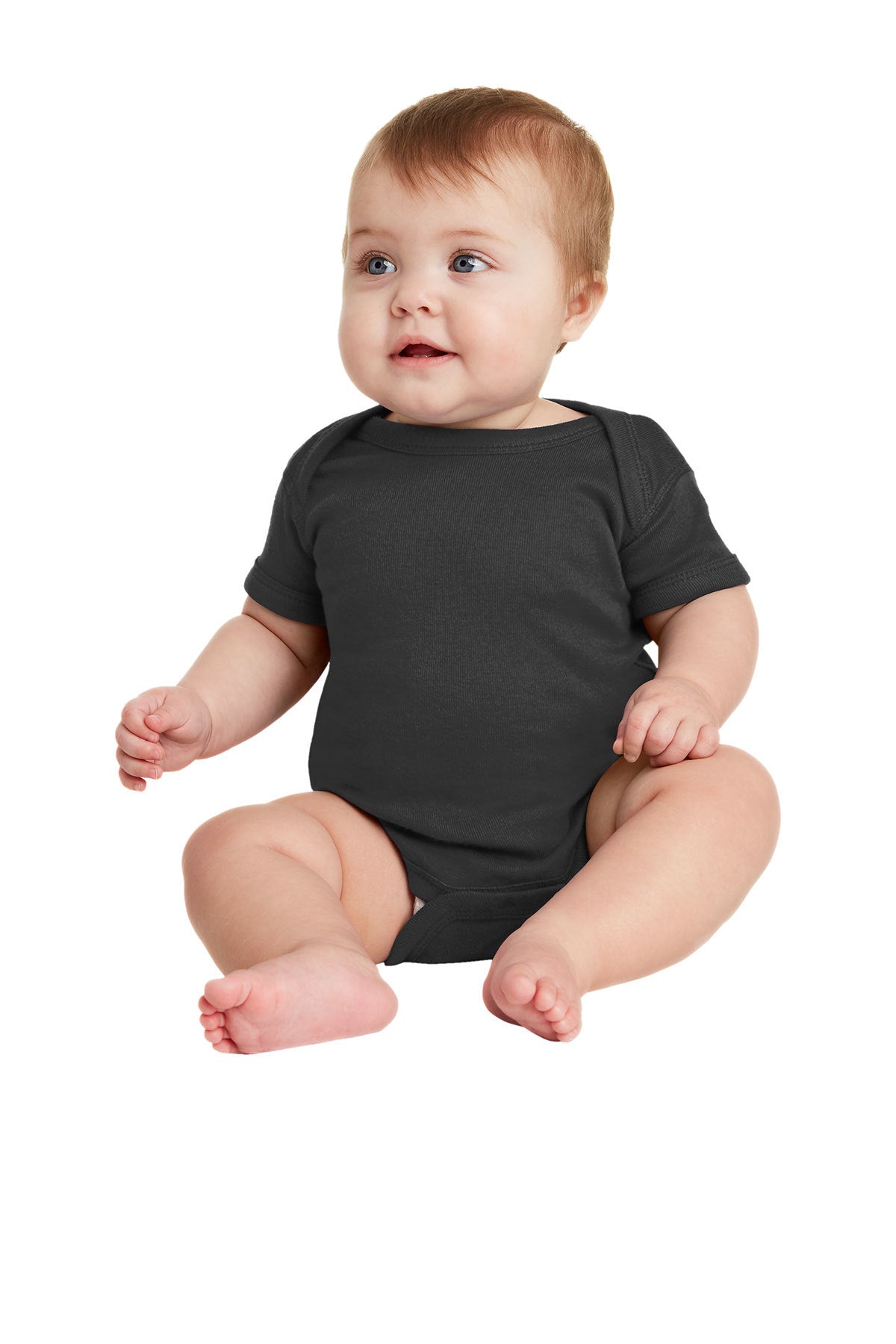 Rabbit Skins™ Infant Short Sleeve Baby Rib Bodysuit — 4400
