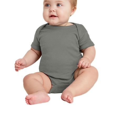 Rabbit Skins™ Infant Short Sleeve Baby Rib Bodysuit — 4400