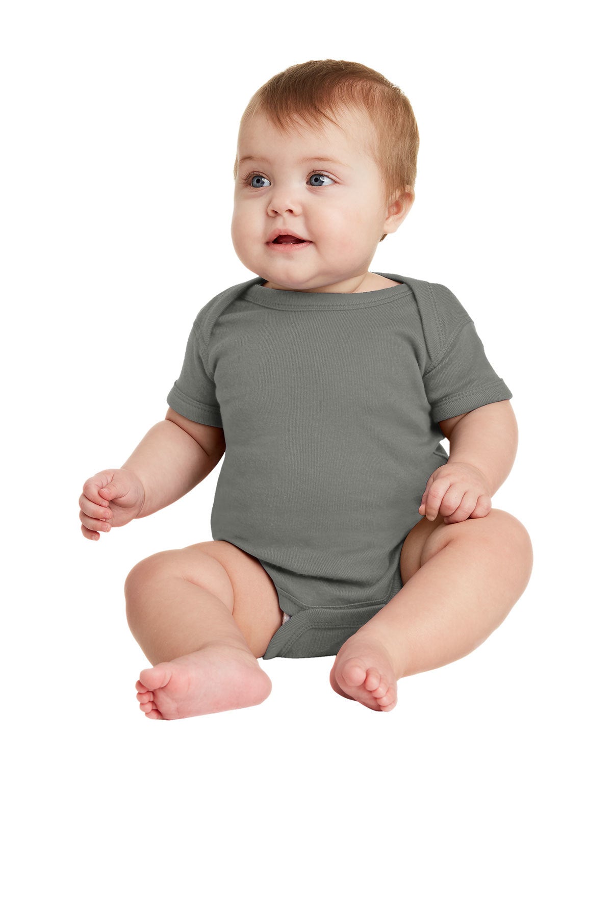Rabbit Skins™ Infant Short Sleeve Baby Rib Bodysuit — 4400