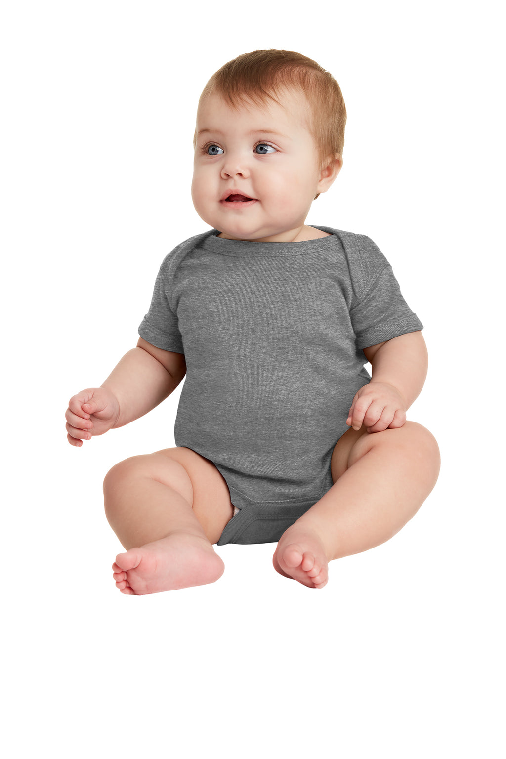 Rabbit Skins™ Infant Short Sleeve Baby Rib Bodysuit — 4400