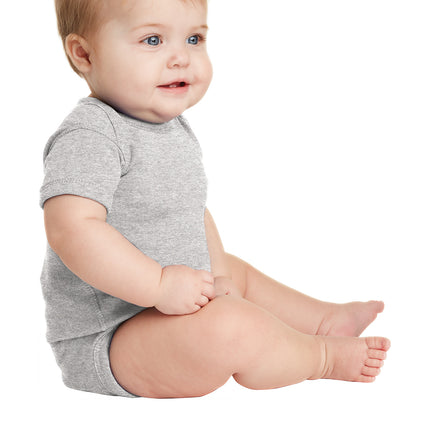 Rabbit Skins™ Infant Short Sleeve Baby Rib Bodysuit — 4400