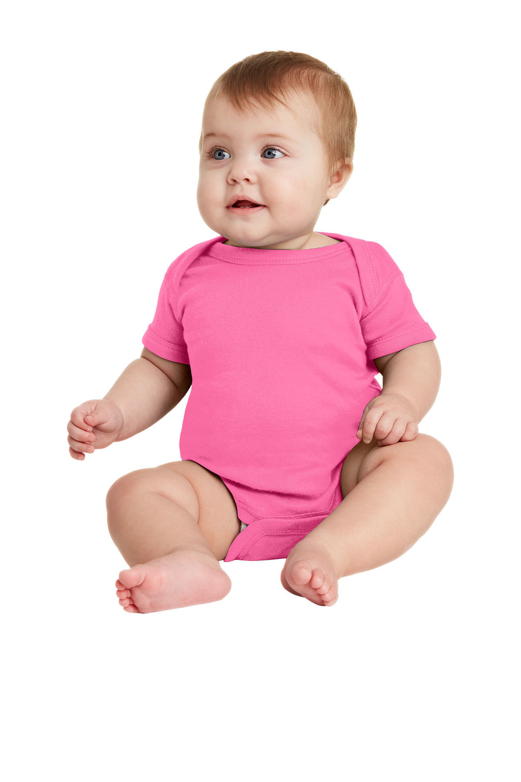 Rabbit Skins™ Infant Short Sleeve Baby Rib Bodysuit — 4400
