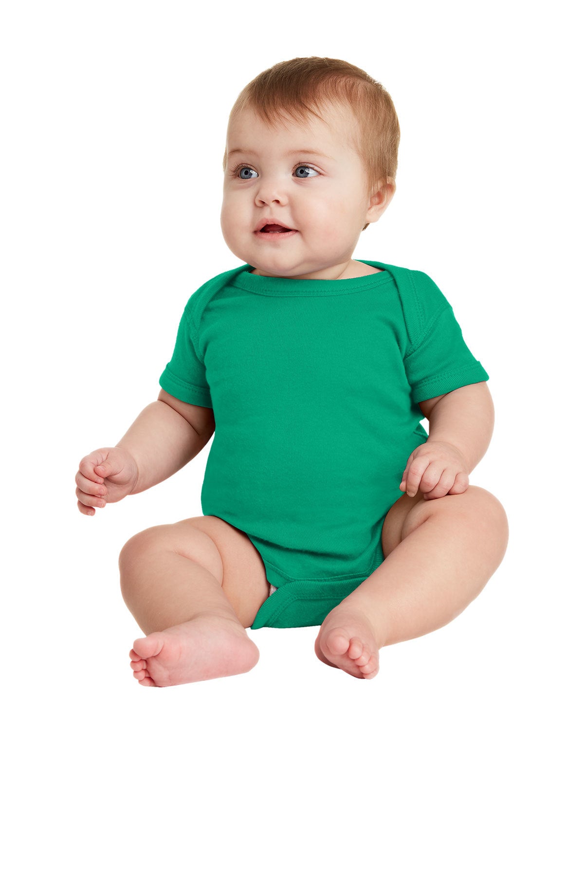 Rabbit Skins™ Infant Short Sleeve Baby Rib Bodysuit — 4400