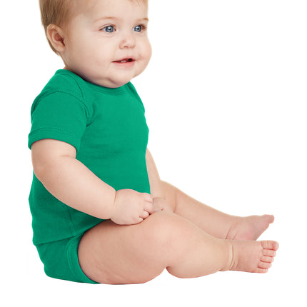 Rabbit Skins™ Infant Short Sleeve Baby Rib Bodysuit — 4400