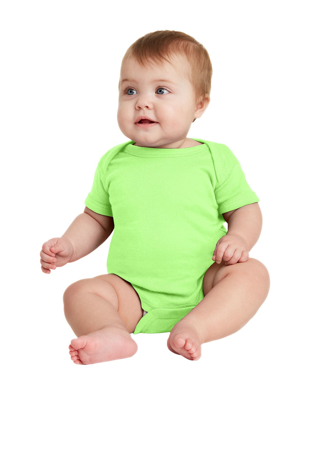 Rabbit Skins™ Infant Short Sleeve Baby Rib Bodysuit — 4400