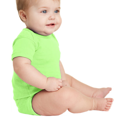 Rabbit Skins™ Infant Short Sleeve Baby Rib Bodysuit — 4400