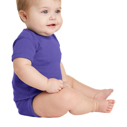 Rabbit Skins™ Infant Short Sleeve Baby Rib Bodysuit — 4400
