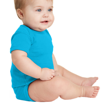 Rabbit Skins™ Infant Short Sleeve Baby Rib Bodysuit — 4400