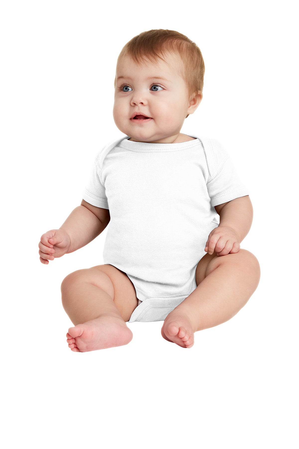 Rabbit Skins™ Infant Short Sleeve Baby Rib Bodysuit — 4400