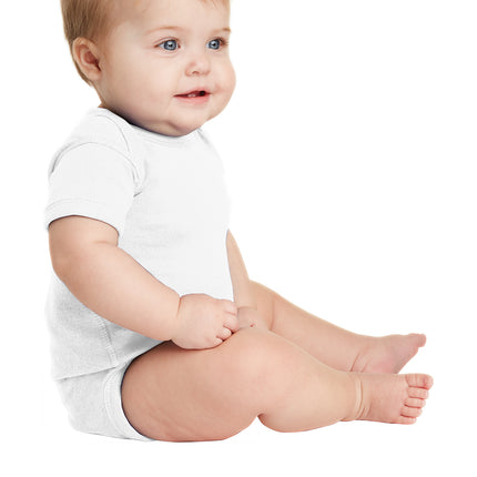 Rabbit Skins™ Infant Short Sleeve Baby Rib Bodysuit — 4400