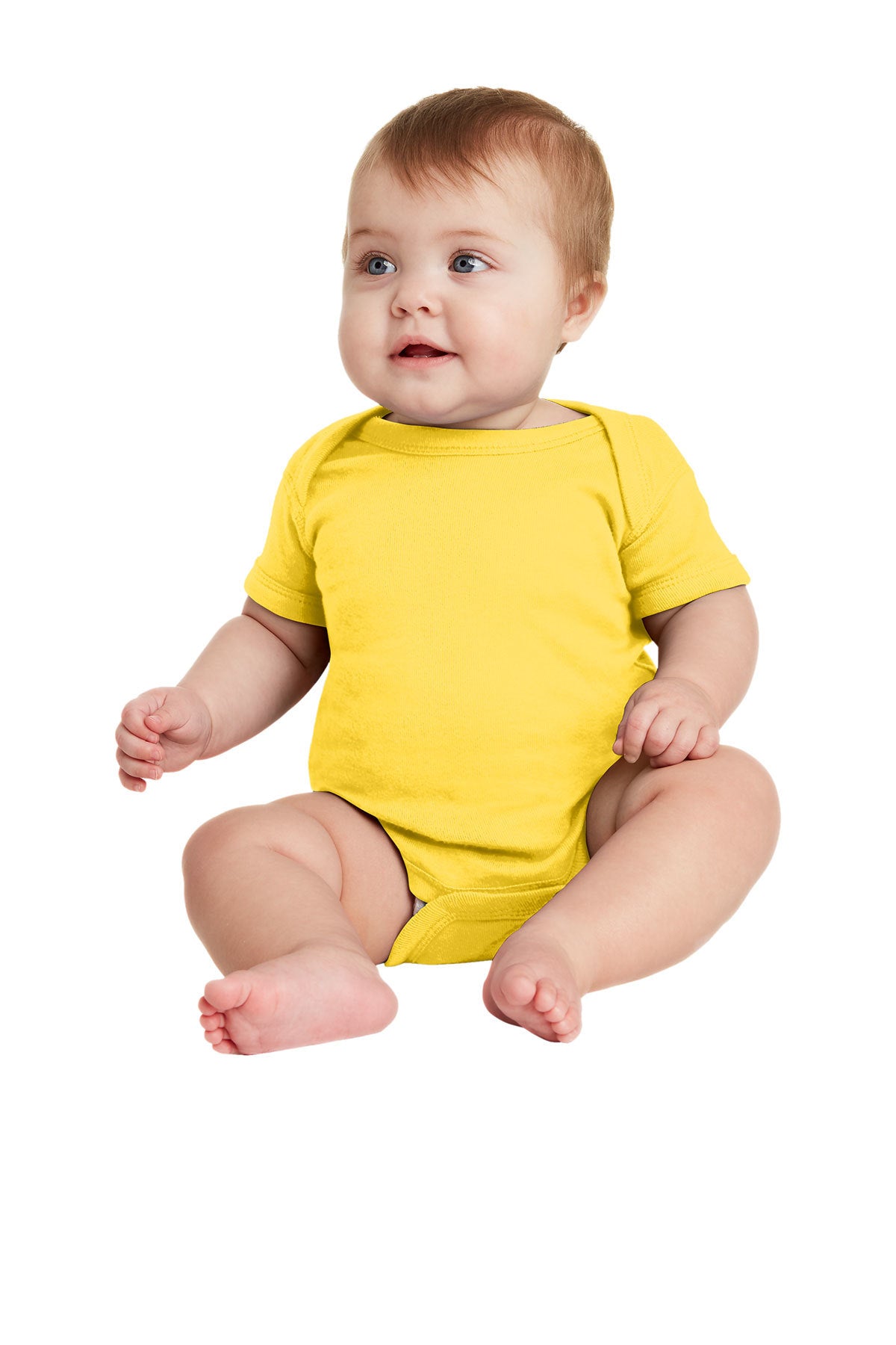 Rabbit Skins™ Infant Short Sleeve Baby Rib Bodysuit — 4400