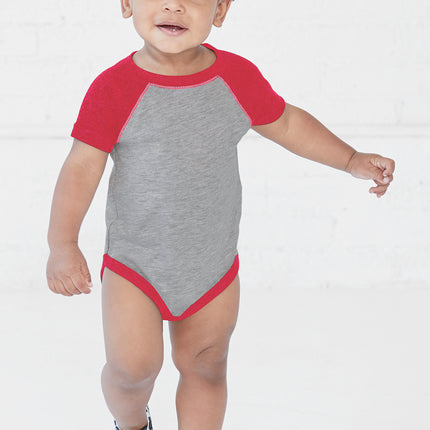 Rabbit Skins™ Infant Baseball Fine Jersey Bodysuit — 4430