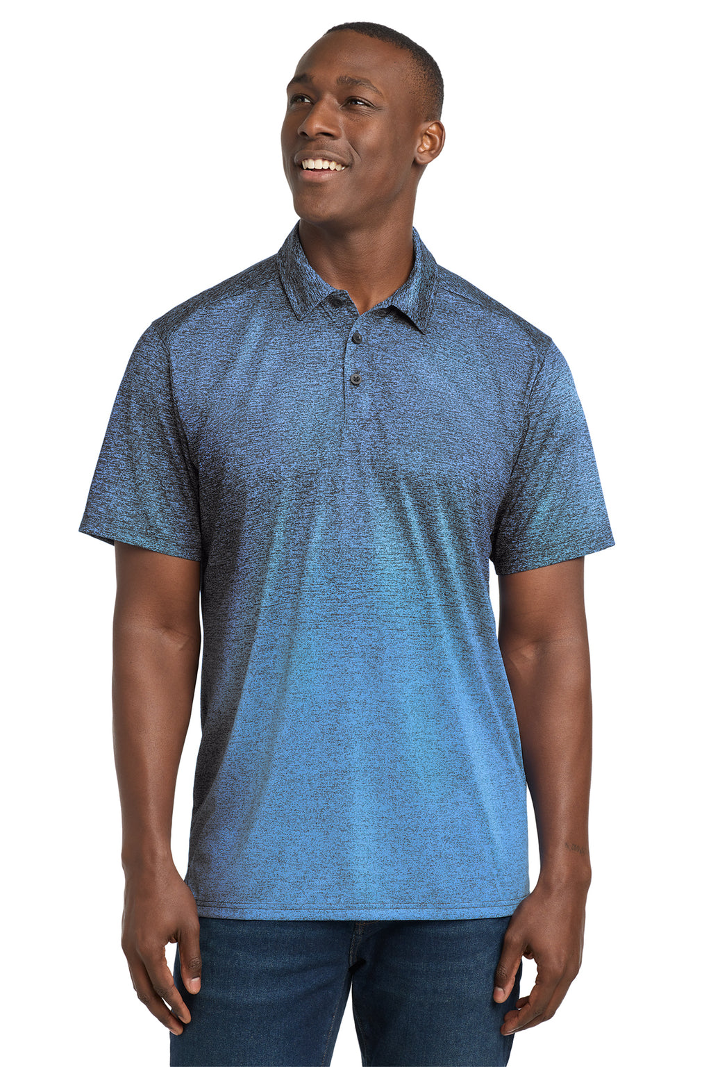 Sport‑Tek® Ombre Heather Polo – ST671