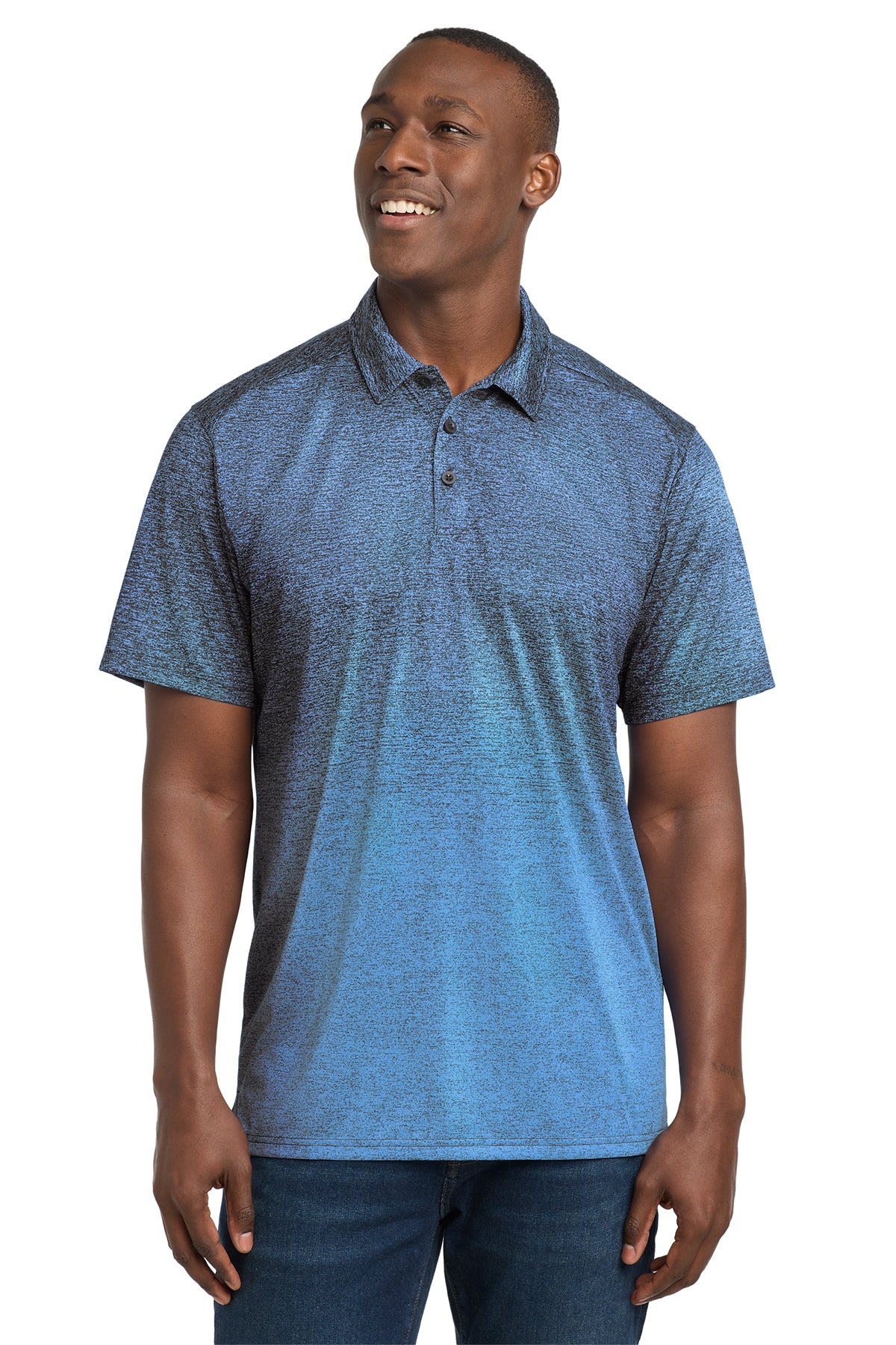 Sport‑Tek® Ombre Heather Polo – ST671