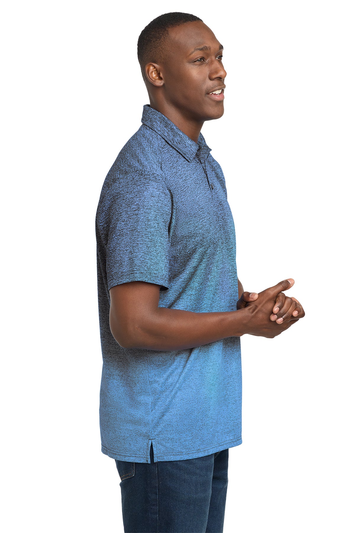 Sport‑Tek® Ombre Heather Polo – ST671