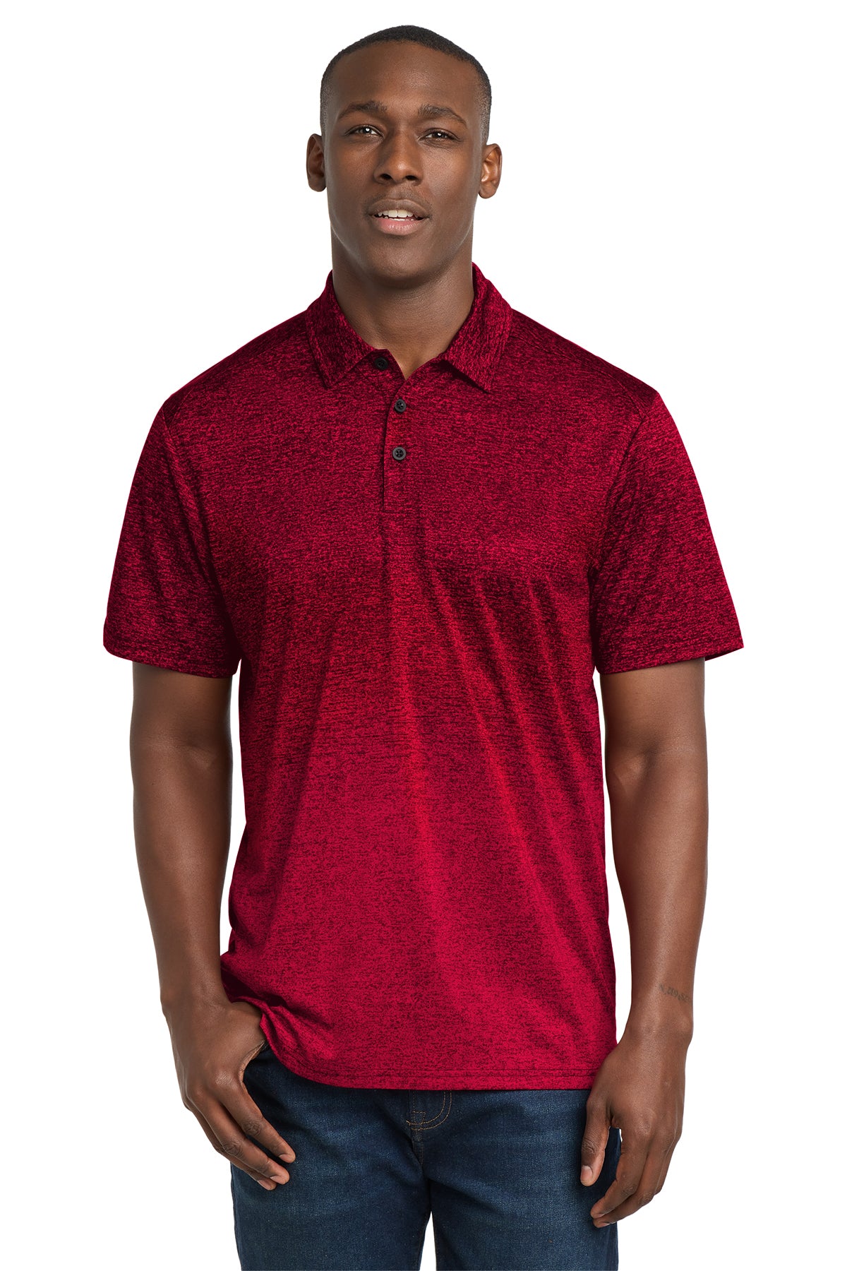Sport‑Tek® Ombre Heather Polo – ST671