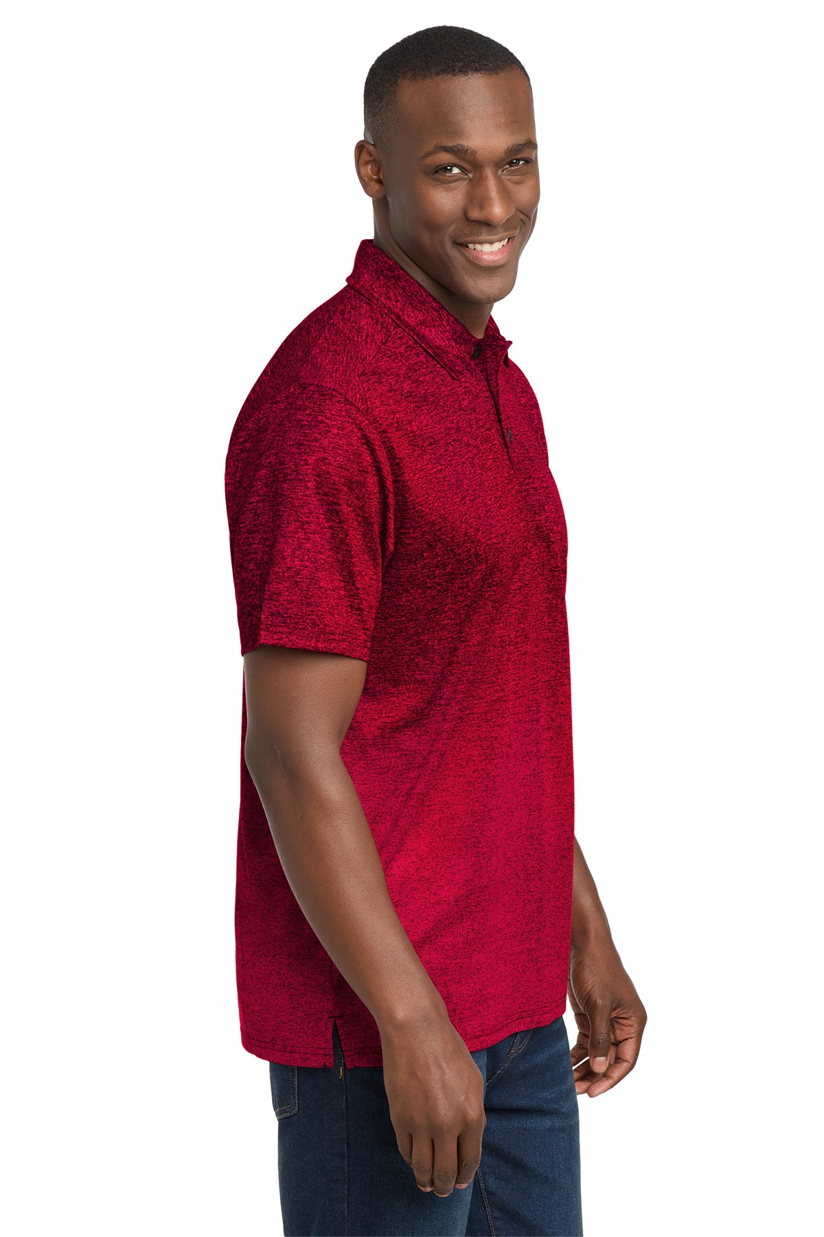 Sport‑Tek® Ombre Heather Polo – ST671