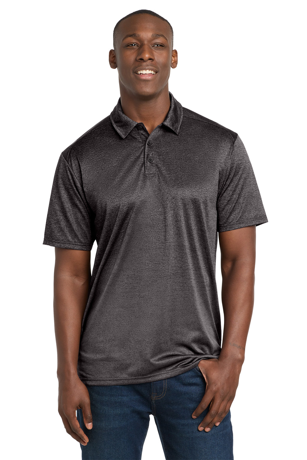 Sport‑Tek® Ombre Heather Polo – ST671