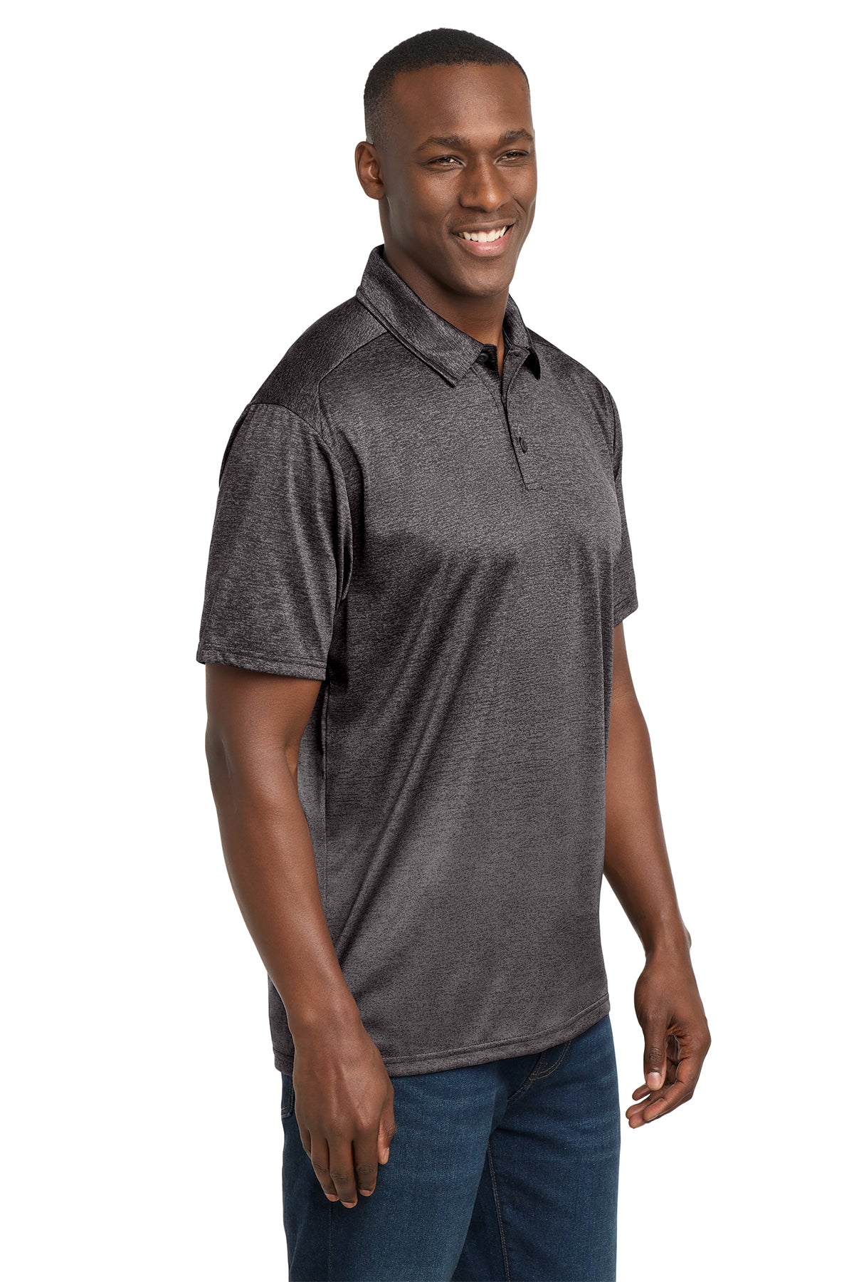 Sport‑Tek® Ombre Heather Polo – ST671