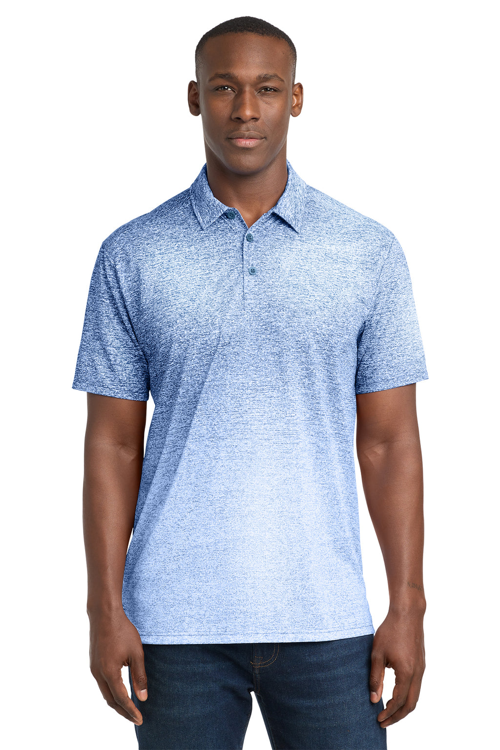 Sport‑Tek® Ombre Heather Polo – ST671