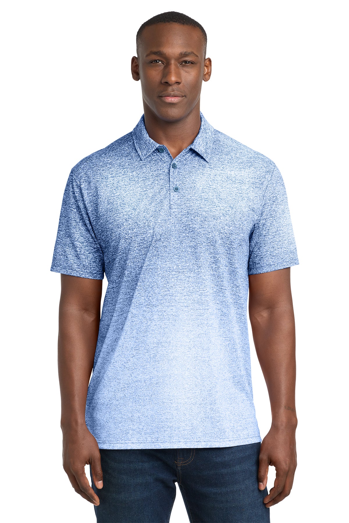 Sport‑Tek® Ombre Heather Polo – ST671
