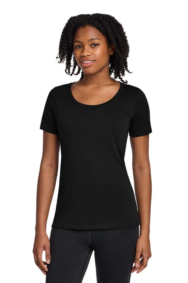Nike Women’s Dri‑FIT Cotton/Poly Scoop Neck Tee – NKBQ5234