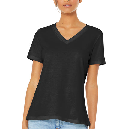 BELLA+CANVAS Women’s Relaxed Jersey V‑Neck Tee – BC6405