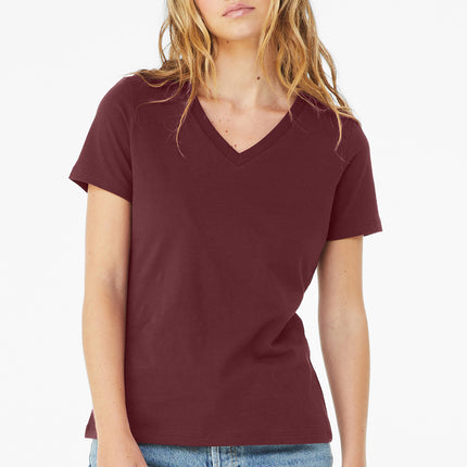 BELLA+CANVAS Women’s Relaxed Jersey V‑Neck Tee – BC6405