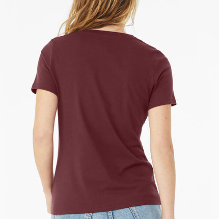 BELLA+CANVAS Women’s Relaxed Jersey V‑Neck Tee – BC6405