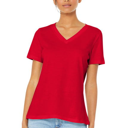 BELLA+CANVAS Women’s Relaxed Jersey V‑Neck Tee – BC6405