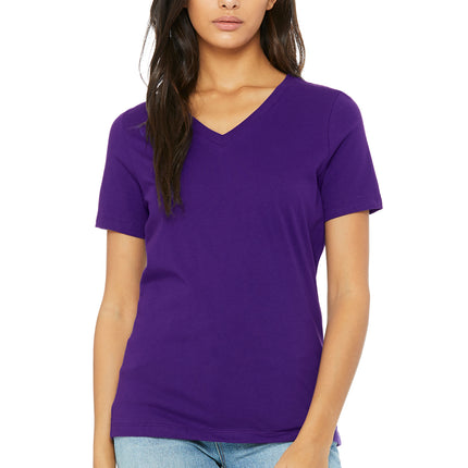 BELLA+CANVAS Women’s Relaxed Jersey V‑Neck Tee – BC6405