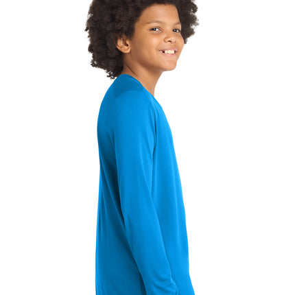 Sport‑Tek® Youth Posi‑UV® Pro Long Sleeve Tee – YST420LS