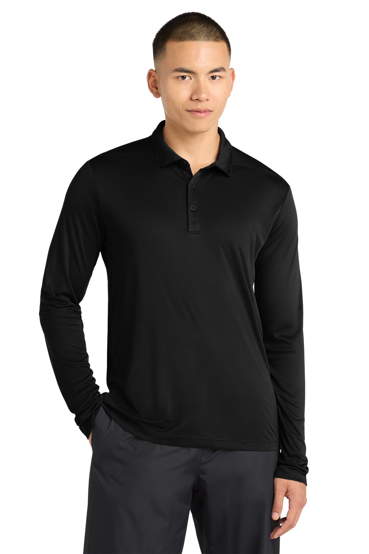 Sport‑Tek® Posi‑UV® Pro Long Sleeve Polo – ST520LS