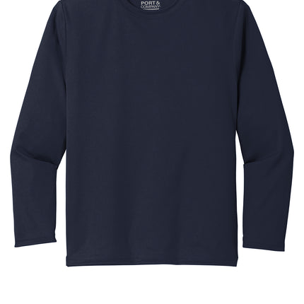 Port & Co Youth Long Sleeve Performance Tee – PC380YLS