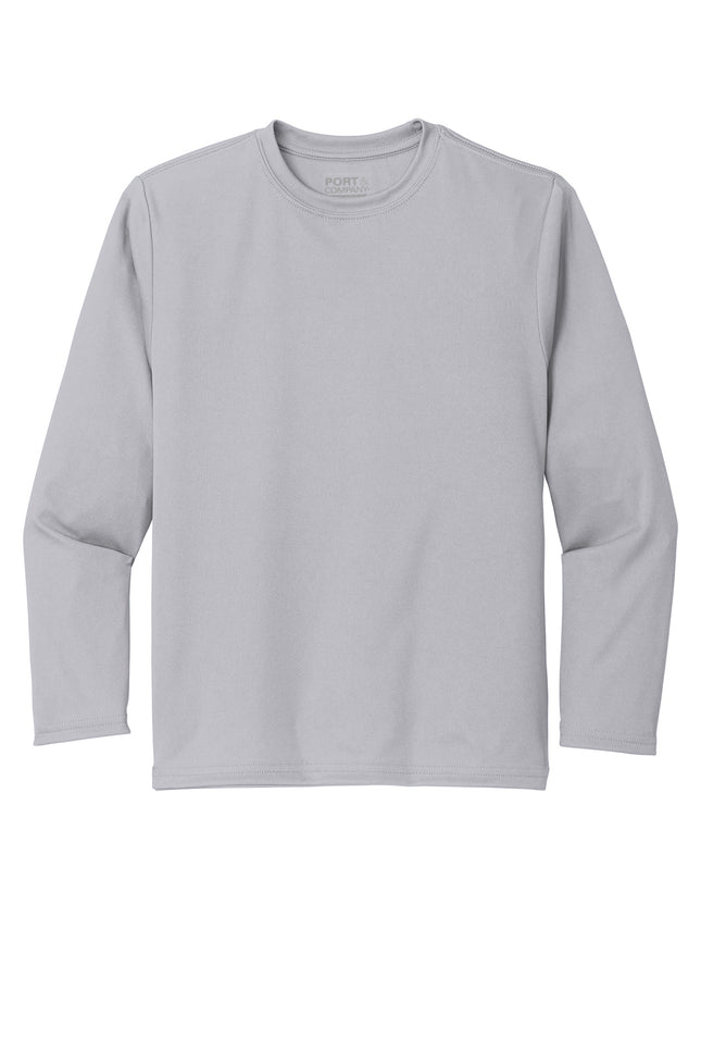 Port & Co Youth Long Sleeve Performance Tee – PC380YLS