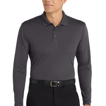 Port Authority® Dry Zone® UV Micro‑Mesh Long Sleeve Polo – K110LS