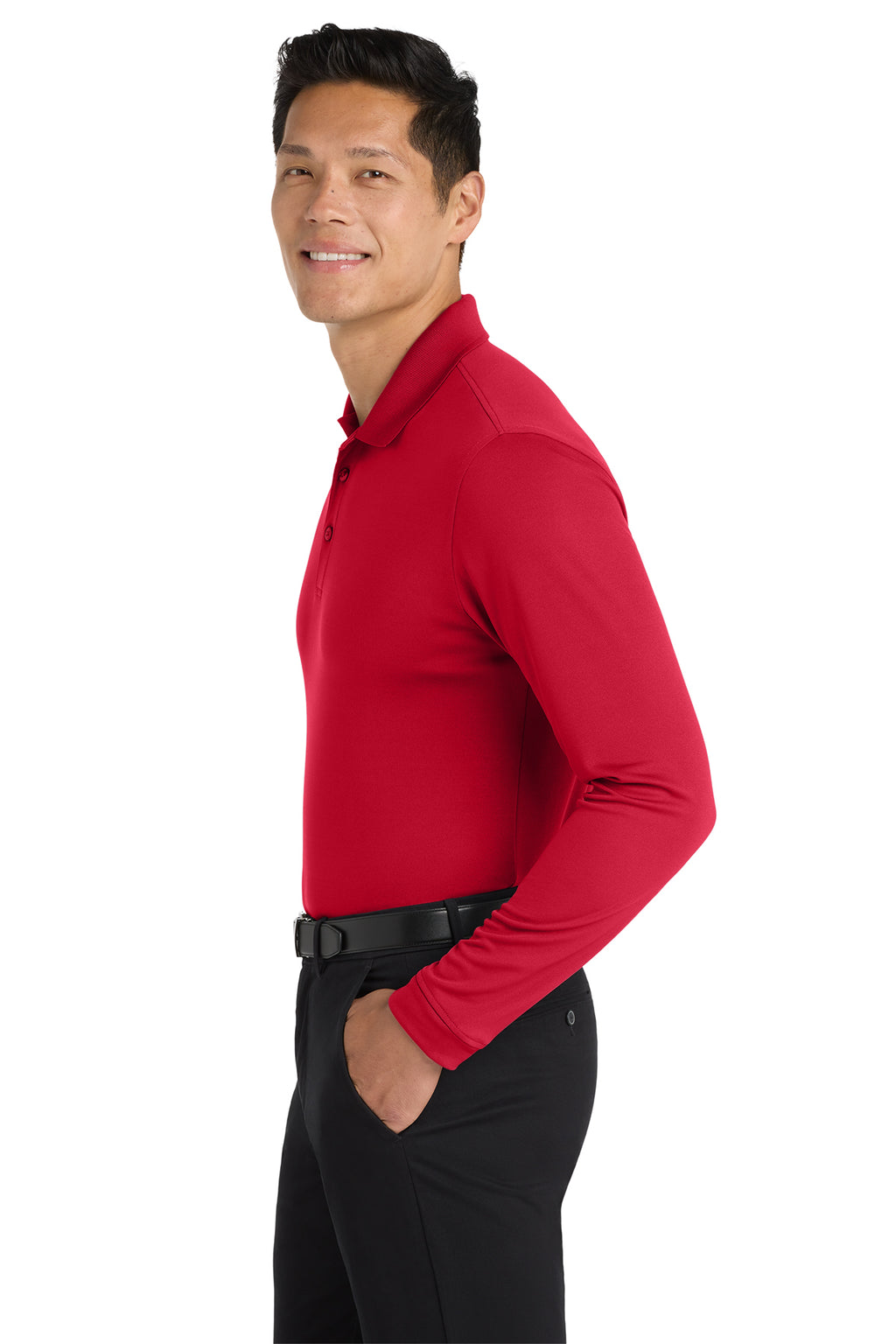 Port Authority® Dry Zone® UV Micro‑Mesh Long Sleeve Polo – K110LS